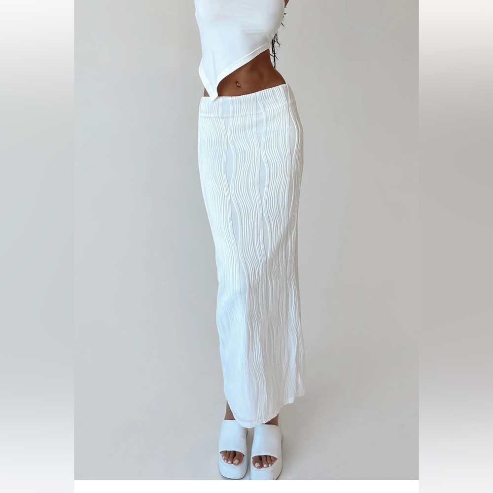 Princess Polly White Maxi Skirt NWT